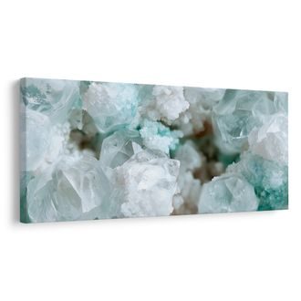OBRAZ DELIKATNE BIAŁE STRUKTURY MINERALNE - OBRAZ ABSTRAKCYJNE KSZTAŁTY - OBRAZY