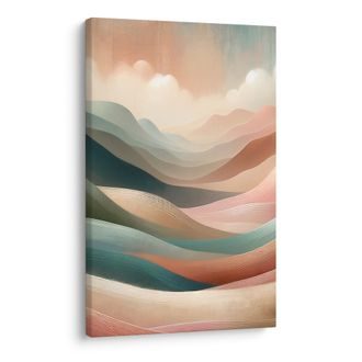 OBRAZ VLNÍCÍ SE PASTELOVÁ KRAJINA - OBRAZY HORY - OBRAZY