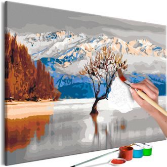 Picture painting by numbers lake in New Zealand