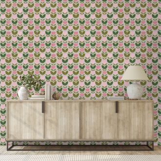 TAPETA KVĚTINOVÉ VZORY VE VINTAGE STYLU - VZOROVANÉ TAPETY - TAPETY