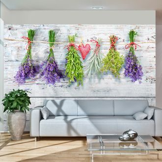 Self adhesive wallpaper herbs