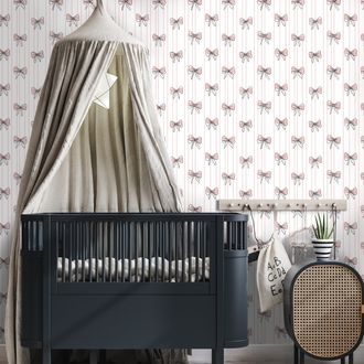 SAMOLEPÍCÍ TAPETA RŮŽOVÉ MAŠLE NA BÍLÉM POZADÍ - VZOROVANÉ TAPETY - TAPETY