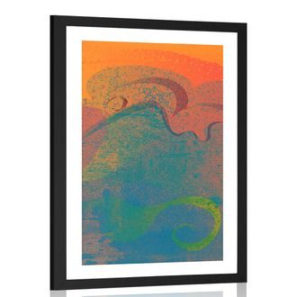 AFFICHE AVEC MONTURE ABSTRACTION DE LA MER - DE NOTRE ATELIER - AFFICHES