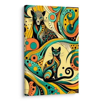 OBRAZ ORNAMENTÁLNÍ KOČKY - OBRAZY KOČKY - OBRAZY