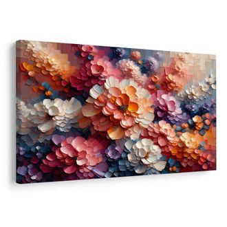 OBRAZ PESTROBAREVNÁ KVĚTINOVÁ HARMONIE - OBRAZY KVĚTŮ - OBRAZY