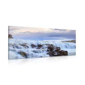 CANVAS PRINT ICELANDIC WATERFALLS - PICTURES WATERFALL - PICTURES