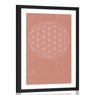 POSTER CON PASSEPARTOUT MANDALA MAGNIFICO - MOTIVI DALLA NOSTRA OFFICINA - POSTER