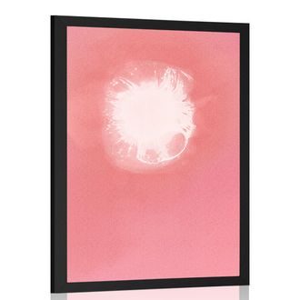 POSTER PINK AND WHITE ABSTRACTION - MOTIFS FROM OUR WORKSHOP - POSTERS