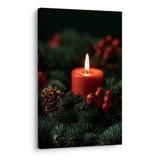 OBRAZ ADVENTNÍ SVĚTLO MEZI ŠIŠKAMI - VÁNOČNÍ A ZIMNÍ OBRAZY - PICTURES