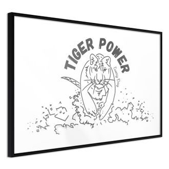 Plagát s nápisom - Tiger Power