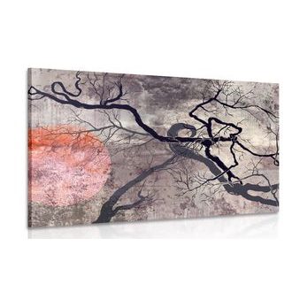 CANVAS PRINT SURREALISTIC TREES - PICTURES OF NATURE AND LANDSCAPE - PICTURES