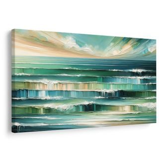 OBRAZ OCEÁNSKÉ VLNY A NEBE - OBRAZY MOŘE A PLÁŽ - OBRAZY