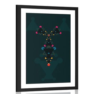 POSTER WITH MOUNT PATTERNS ON A DARK BACKGROUND - MOTIFS FROM OUR WORKSHOP - POSTERS
