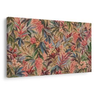 TABLEAU SUR TOILE – FLEURS ET FEUILLES EXOTIQUES - TABLEAUX DE FLEURS - TABLEAUX