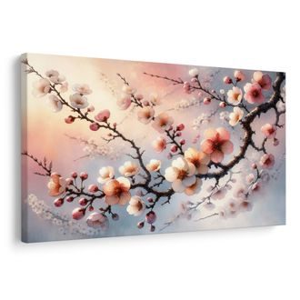 OBRAZ JARNÍ SAKURA - OBRAZY KVĚTŮ - OBRAZY