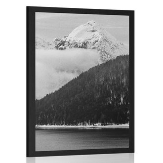 POSTER WINTERLANDSCHAFT IN SCHWARZ-WEISS - SCHWARZ-WEISS - POSTER