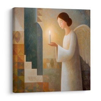 VÁNOČNÍ OBRAZ KOUZLELNÉ ANDĚLSKÉ SVĚTLO - VÁNOČNÍ A ZIMNÍ OBRAZY - OBRAZY