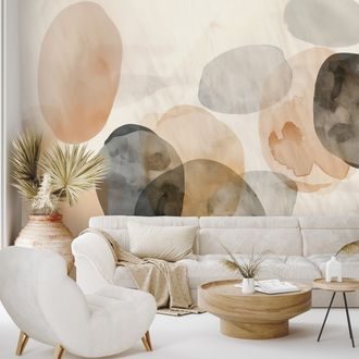 FOTOTAPET AUTOADEZIV OVALO ABSTRACTE ACUARELĂ - TAPET ABSTRACT - TAPETURI