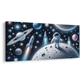 OBRAZ KOSMONAUT MEZI PLANETAMI - DĚTSKÉ OBRAZY VESMÍR - OBRAZY