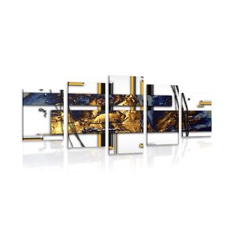 5-TEILIGES WANDBILD LUXURIÖSE ABSTRAKTION - ABSTRAKTE BILDER - BILDER