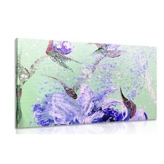 OBRAZ MODERNÍ MALOVANÉ PIVOŇKY - OBRAZY KVĚTŮ - OBRAZY