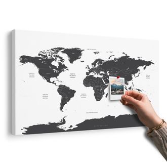 PARAFA KÉP VILÁG TÉRKÉP EGYES ÁLLAMOKKAL SZÜRKE SZÍNBEN - PARAFA KÉPEK - KÉPEK