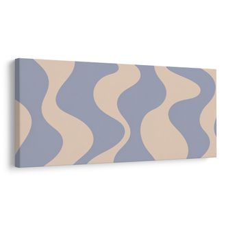 TABLEAU SUR TOILE – ONDULATIONS PASTEL AU STYLE MODERNE - IMAGES FORMES ABSTRAITES - TABLEAUX