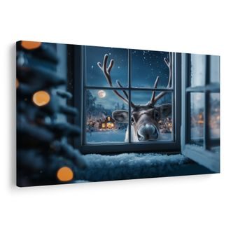 OBRAZ NAKUKUJÍCÍ VÁNOČNÍ SOB - VÁNOČNÍ A ZIMNÍ OBRAZY - OBRAZY