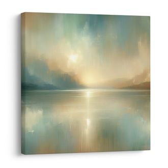 OBRAZ JEMNÉ TÓNY PŘÍRODY U JEZERA - OBRAZY JEZERA - OBRAZY