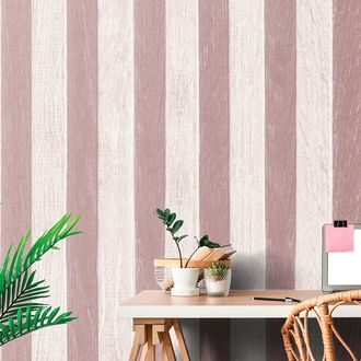 SELF ADHESIVE WALLPAPER WITH A WOOD THEME IN BEAUTIFUL PINK - SELF-ADHESIVE WALLPAPERS - WALLPAPERS