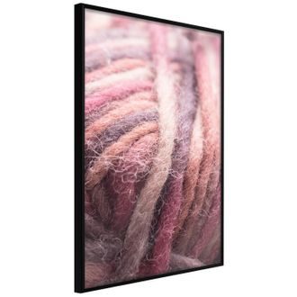 Plakát vlna v odstínech růžové - Skein of Wool