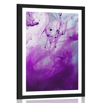 POSTER WITH MOUNT MAGICAL PURPLE ABSTRACTION - ABSTRACT AND PATTERNED - POSTERS