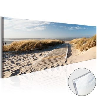 Picture on acrylic glass deserted beach