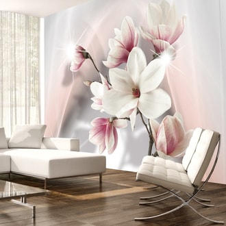 Photo wallpaper white magnolia