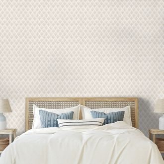 TAPETA SVĚTLÉ BÉŽOVÉ GEOMETRICKÉ VZORY - VZOROVANÉ TAPETY - TAPETY