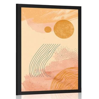 POSTER MODELE MODERNE PEACH FUZZ - FORME ABSTRACTE - POSTERE