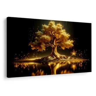 OBRAZ ZÁŘIVÝ STROM ŽIVOTA V NOCI - OBRAZY STROMY ŽIVOTA - OBRAZY