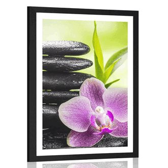 POSTER WITH MOUNT MEDITATIVE ZEN COMPOSITION - FENG SHUI - POSTERS