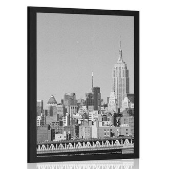 Plakat magični New York u crno-bijelom dizajnu