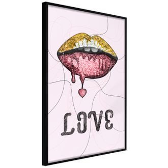 Plakát rty - Lip Gloss and Love