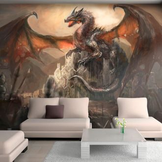 Self adhesive wallpaper dragon