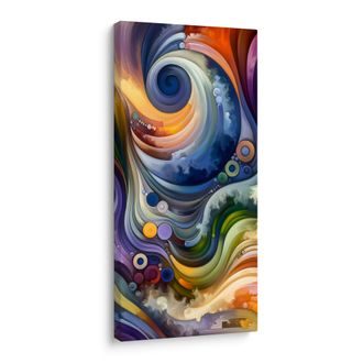 WANDBILD ABSTRAKTER TANZ VON LICHT UND FARBEN - WANDBILDER ABSTRAKTE FORMEN - BILDER