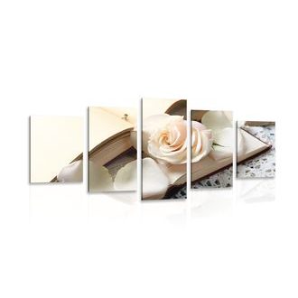 5-DÍLNÝ OBRAZ VINTAGE ZÁTIŠÍ S KLÍČKEM - OBRAZY - TOTÁLNÍ VÝPRODEJ 🔥