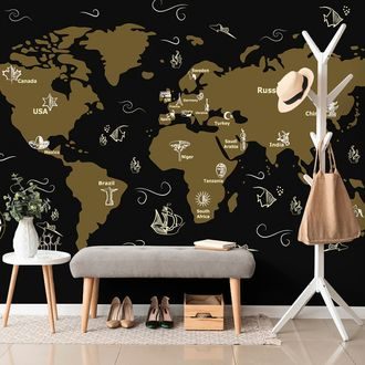 SELF ADHESIVE WALLPAPER INTERESTING MAP - SELF-ADHESIVE WALLPAPERS - WALLPAPERS