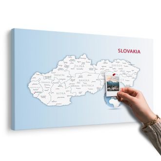 OBRAZ NA KORKU MAPA SLOVENSKÉ REPUBLIKY - OBRAZY NA KORKU - OBRAZY