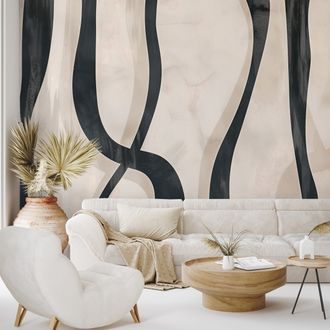 TAPETA APSTRAKTNE CRNO-BIJELE LINIJE - APSTRAKTNE TAPETE - TAPETE