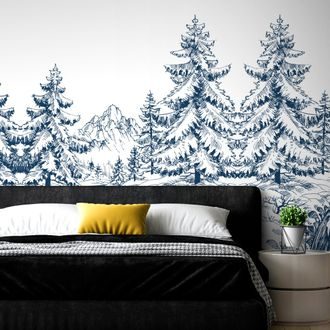 SELF ADHESIVE WALLPAPER SNOWY FAIRYTALE LANDSCAPE - SELF-ADHESIVE WALLPAPERS - WALLPAPERS