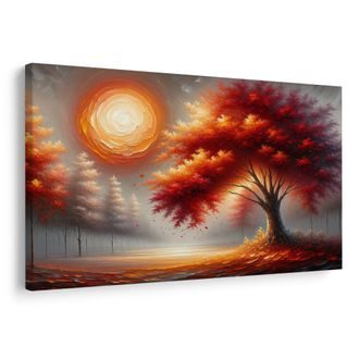 OBRAZ OHNIVÝ STROM ŽIVOTA V PODZIMNÍM SLUNCI - OBRAZY STROMY ŽIVOTA - OBRAZY
