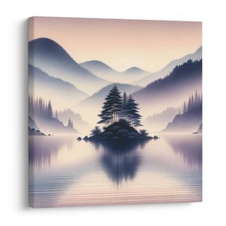 OBRAZ JEZERO A MLŽNÉ HORY - OBRAZY JEZERA - OBRAZY