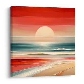 OBRAZ TEPLÝCH ODSTÍNŮ MOŘE A OBLOHY - OBRAZY MOŘE A PLÁŽ - OBRAZY